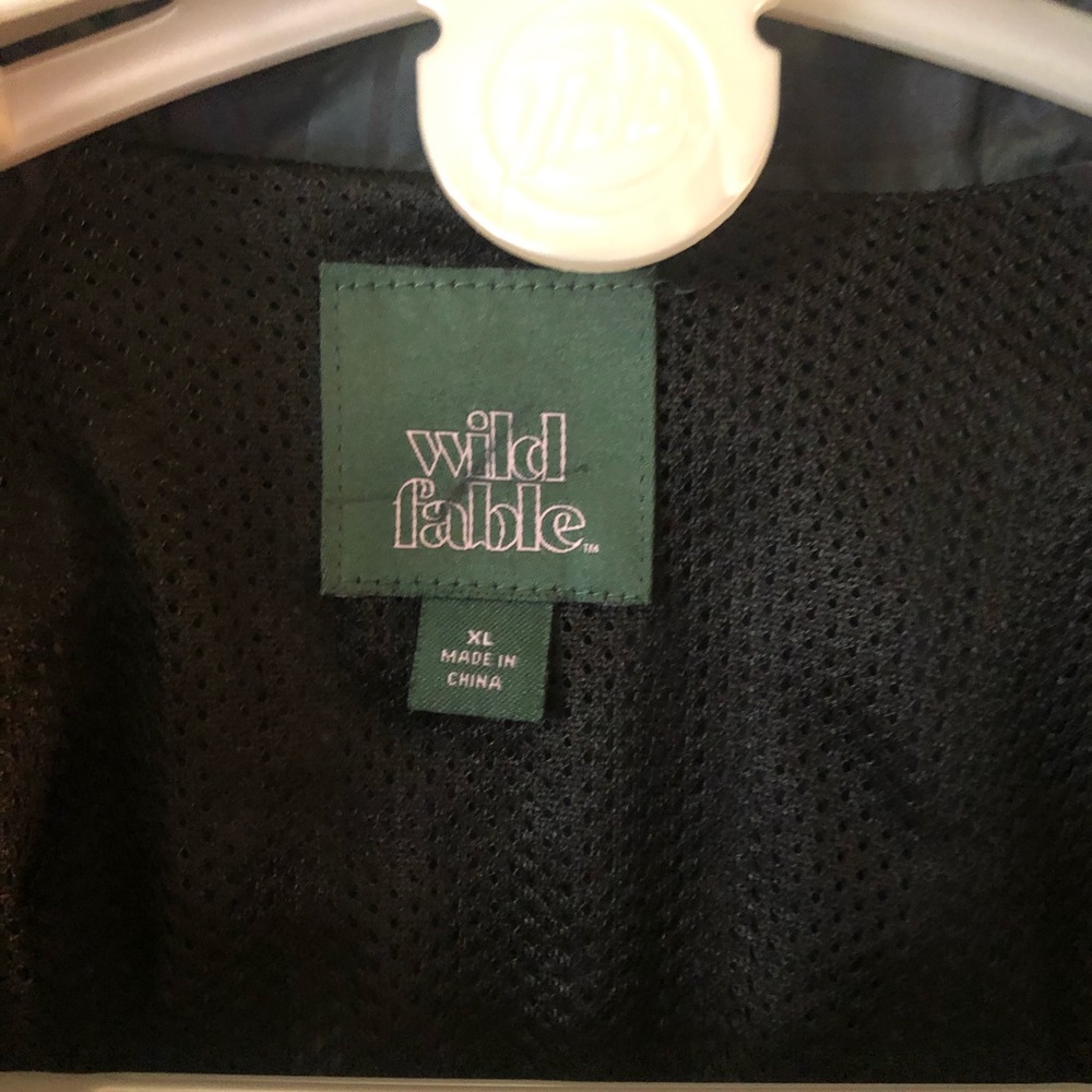 Wild Fable Plaid Full Zip Front Cropped Windbreaker Jacket Size XL - Picture 6 of 6